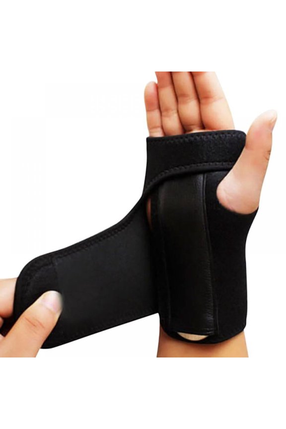 Carpal Tunnel Hand Wrist Support Brace Useful Outdoor Splint Sprains Arthritis Band Belt (1 Pc,Black)