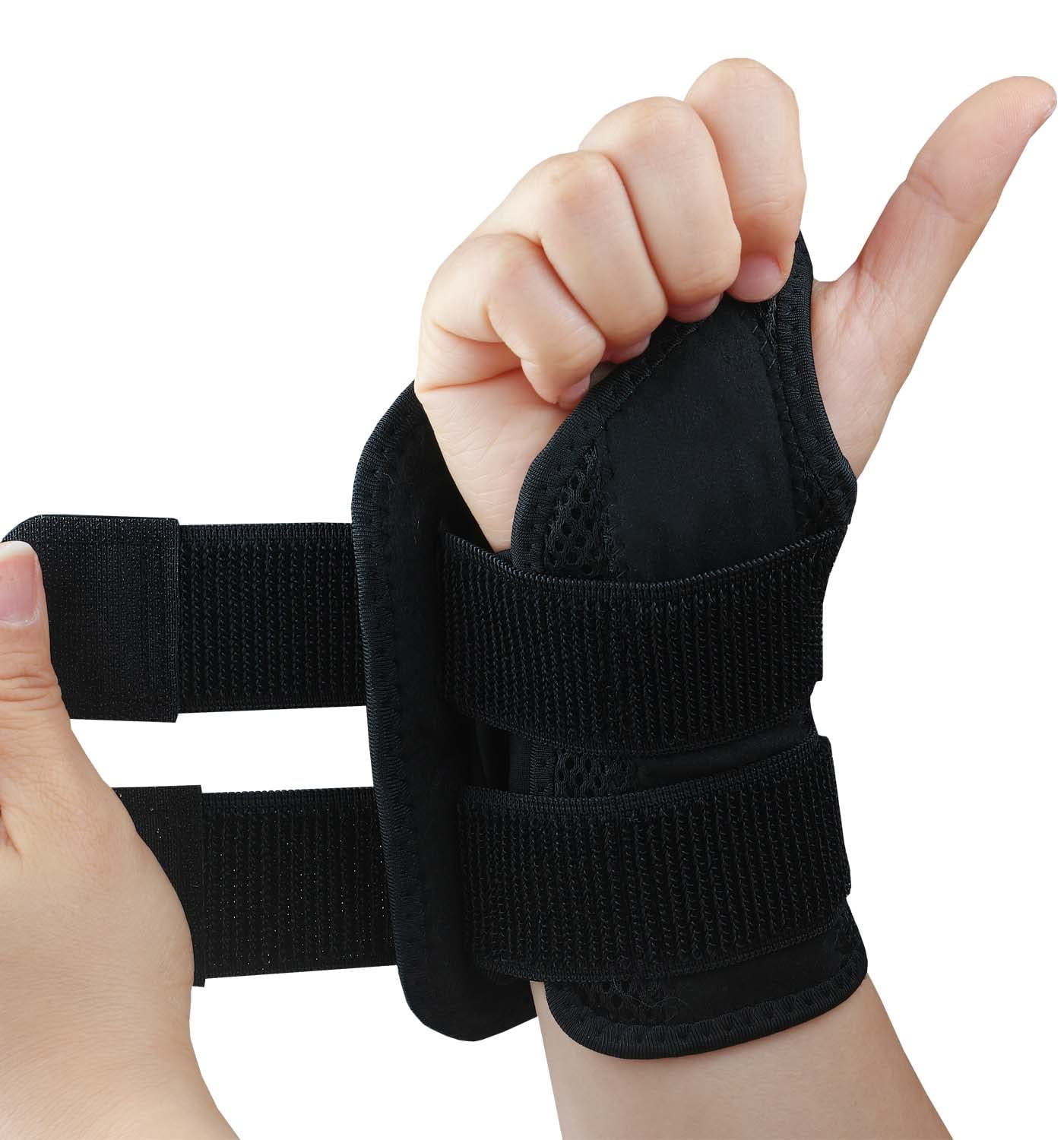 Carpal Tunnel Wrist Brace With Metal Splint - Adjustable Support For Left Or Right Hand, Day & Night Use