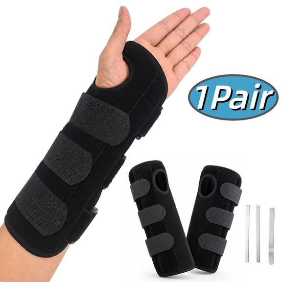 Carpal Tunnel Wrist Brace Night Sleep Wrist Splint Hand Brace with Metal Strip