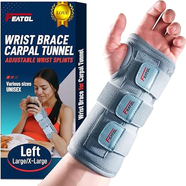 1PCS Carpal Tunnel Wrist Brace Night Support and Metal Splint Stabilizer - Arthritis Pain,Reduces Recovery Time for Men Women - 18