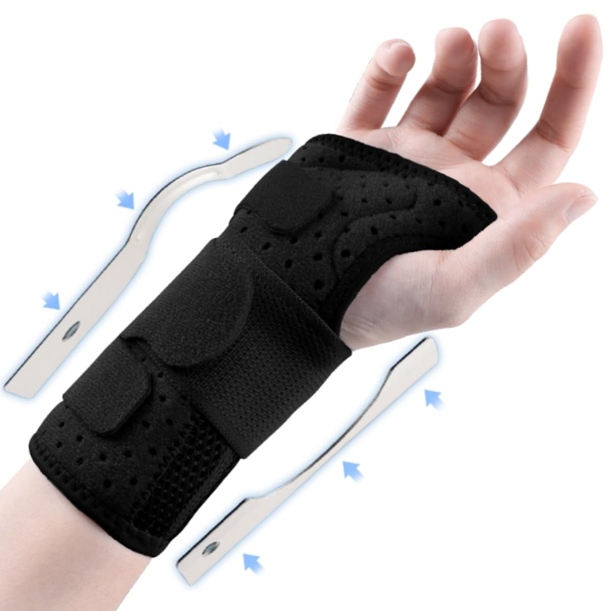Carpal Tunnel Wrist Brace Night Support with Splints Right Hand, Hand ...