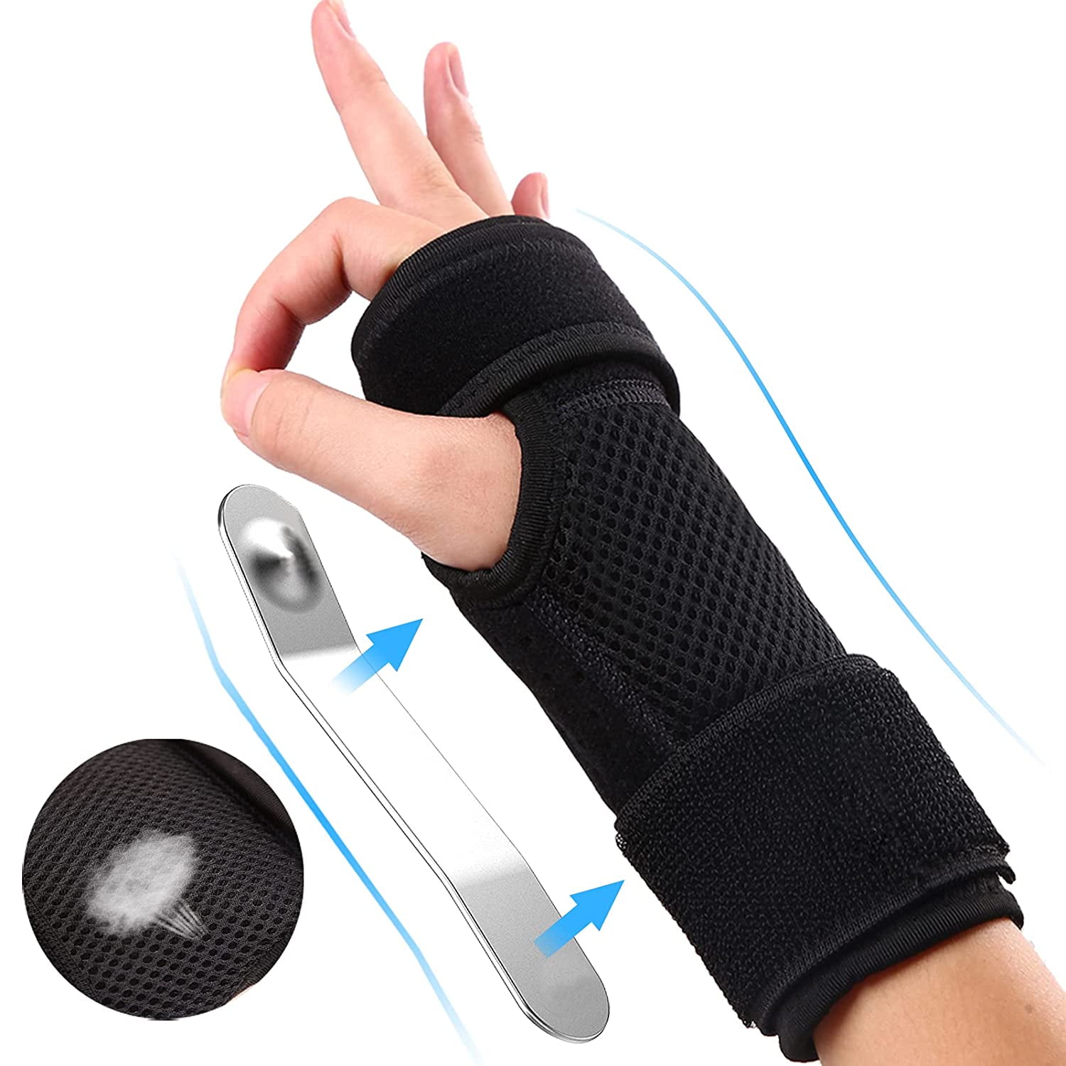 Carpal Tunnel Wrist Brace Night Support, Wrist Support Braces Right Hand with Splint for Tendinitis, Arthritis, Sprain for Men \u0026 Women