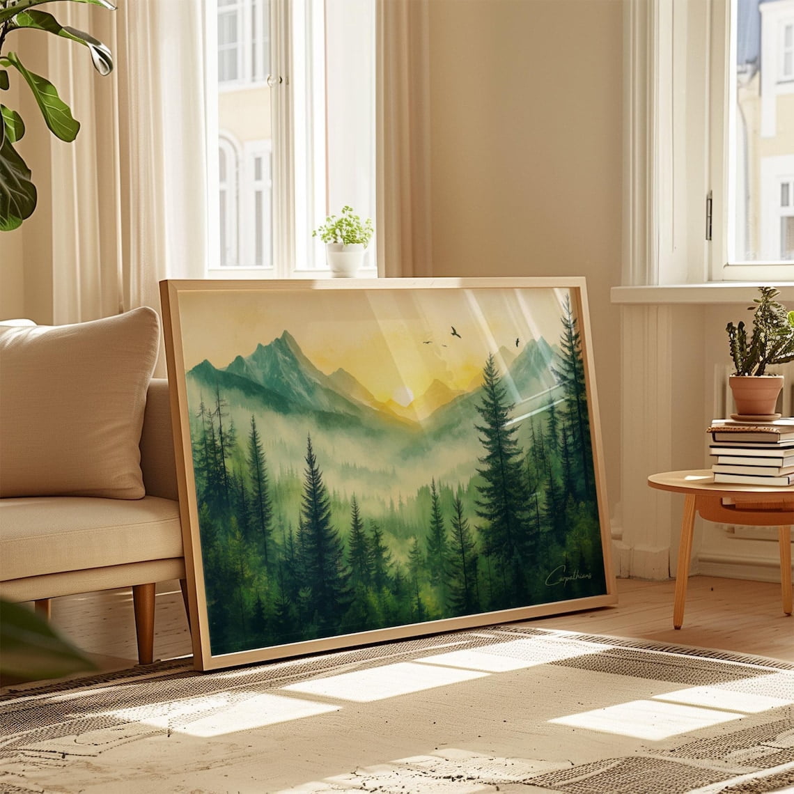 Carpathian Mountains Romania Forest Landscape Horizontal Travel Poster ...