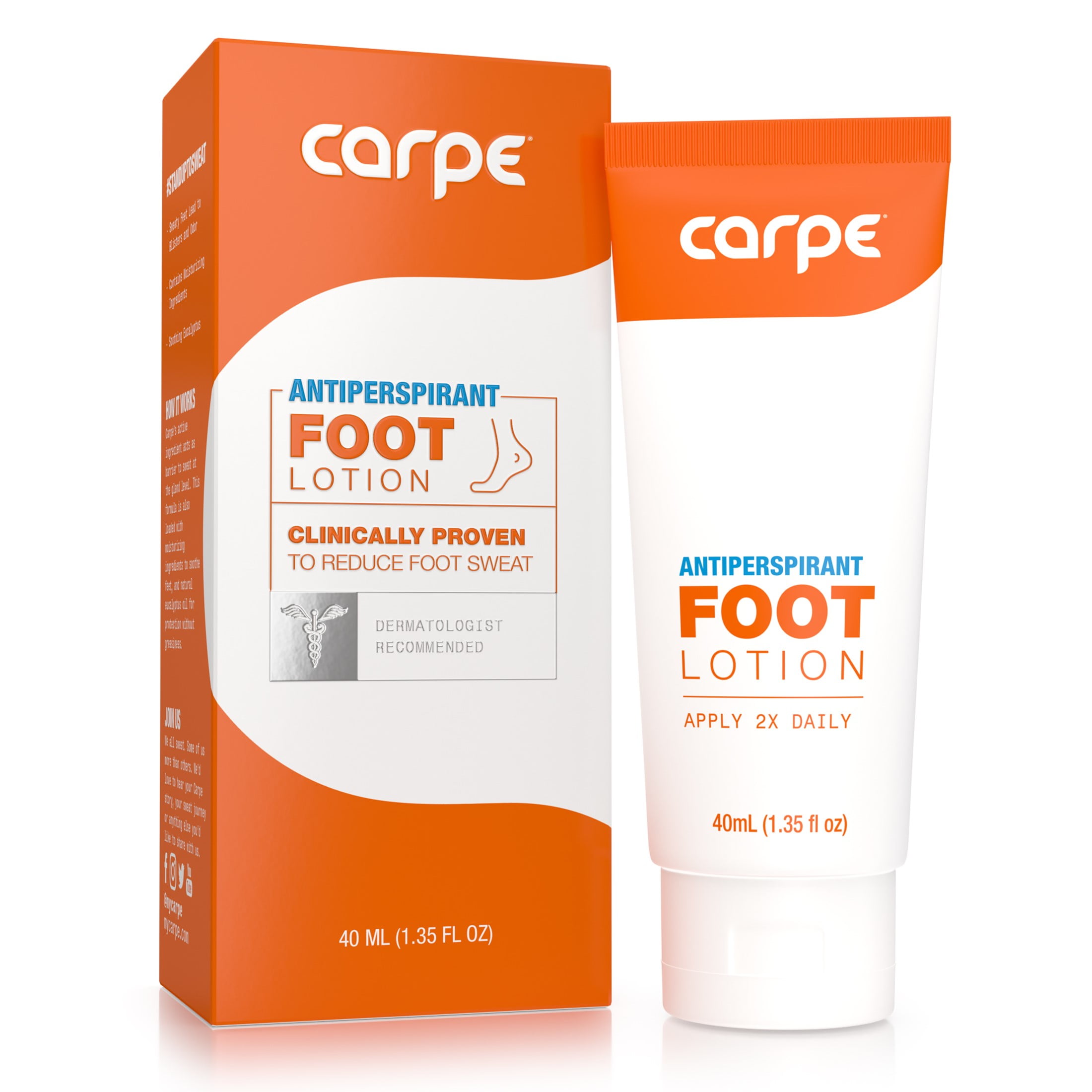 Carpe Antiperspirant Foot Lotion, A Solution to Stop Sweaty, Smelly