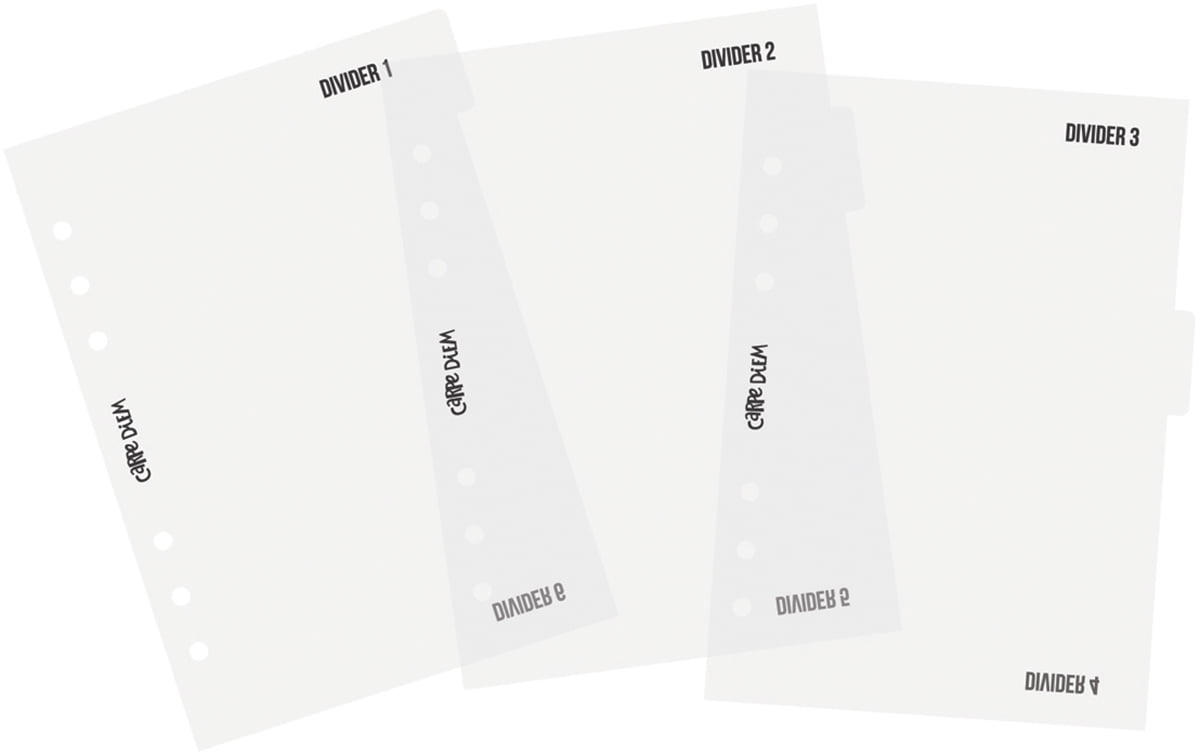 Carpe Diem A5 Planner Divider Templates-