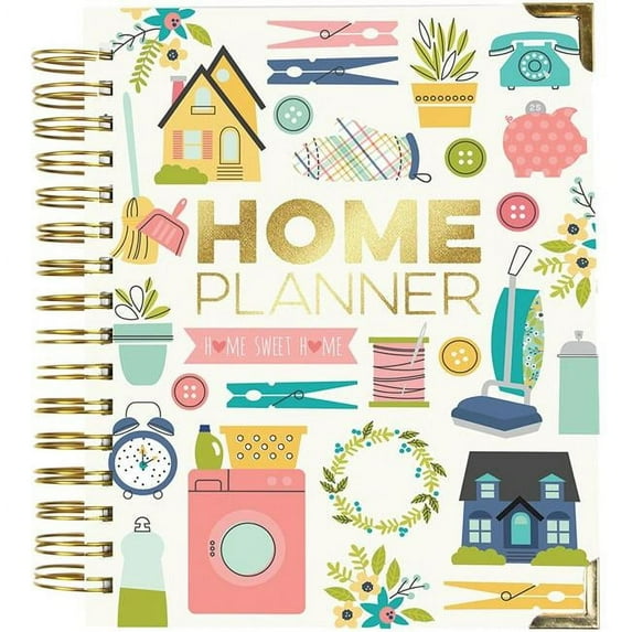 Carpe Diem CD10767 7 x 8.75 in. Spiral Planner, Home