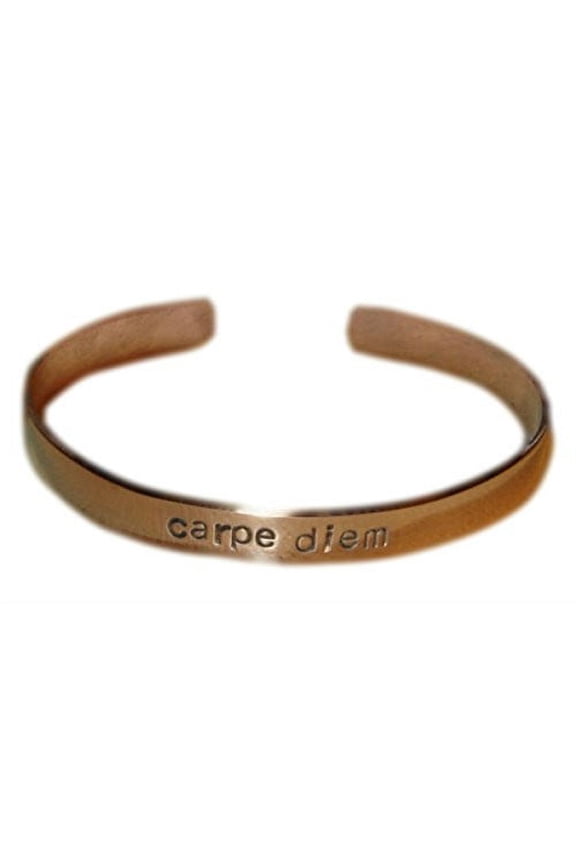 Carpe Diem Copper Bracelet - 1/4" Adjustable