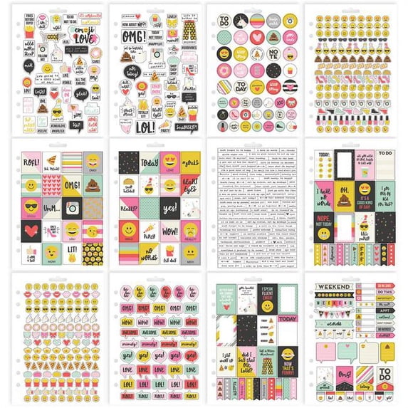 Carpe Diem Emoji Love Stickers A5