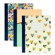 Carpe Diem Floral Love Composition Notebooks 7.5" x 9.75" College-Ruled 70 Sheet Assorted Colors