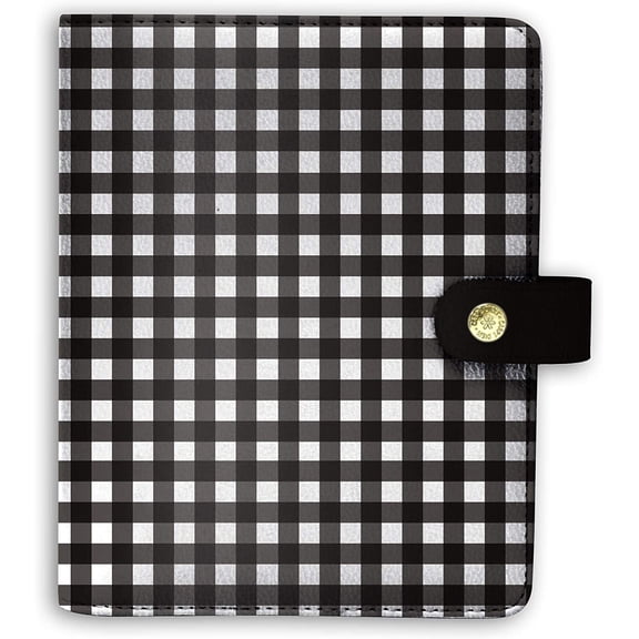 Carpe Diem Personal Planner - Soft Cover Binder with Weekly, Monthly Undated Inserts in Tabbed Sections, Interior Pockets and Sticker Sheets - 8 X 7.5 X 1.4 Inches, Buffalo Check