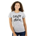 thumbnail image 1 of Carpe Diem Seize Day Inspiring Womens Slim Fit Graphic Tee Brisco Brands M, 1 of 5