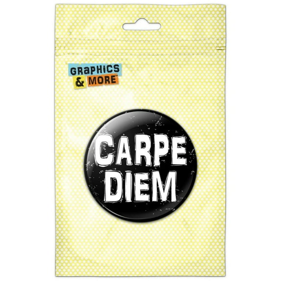 Carpe Diem Seize the Day Latin Distressed Refrigerator Button Magnet