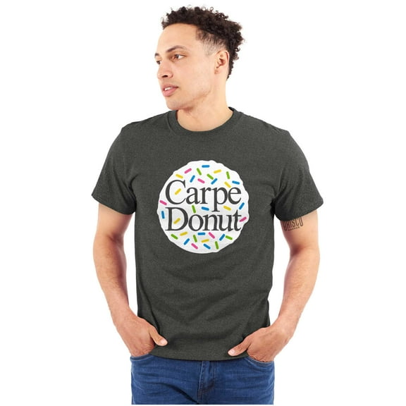 Carpe Donut Diem Foodie Sweet Tooth Plus Size Crewneck Graphic Tee Shirt Brisco Brands 2X