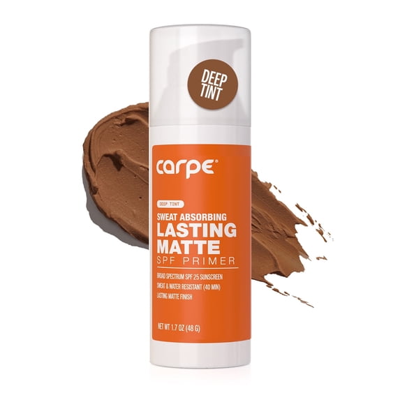 Carpe Sweat Absorbing Tinted Primer with SPF 25, Matte Finish, Deep Tint, 1.7 oz