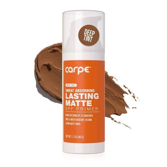 Carpe Sweat Absorbing Tinted Primer with SPF 25, Matte Finish, Deep Tint, 1.7 oz