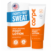 Carpe Sweat and Odor Control Anti Sweat Foot Lotion for Sweaty Feet, 1.35 oz