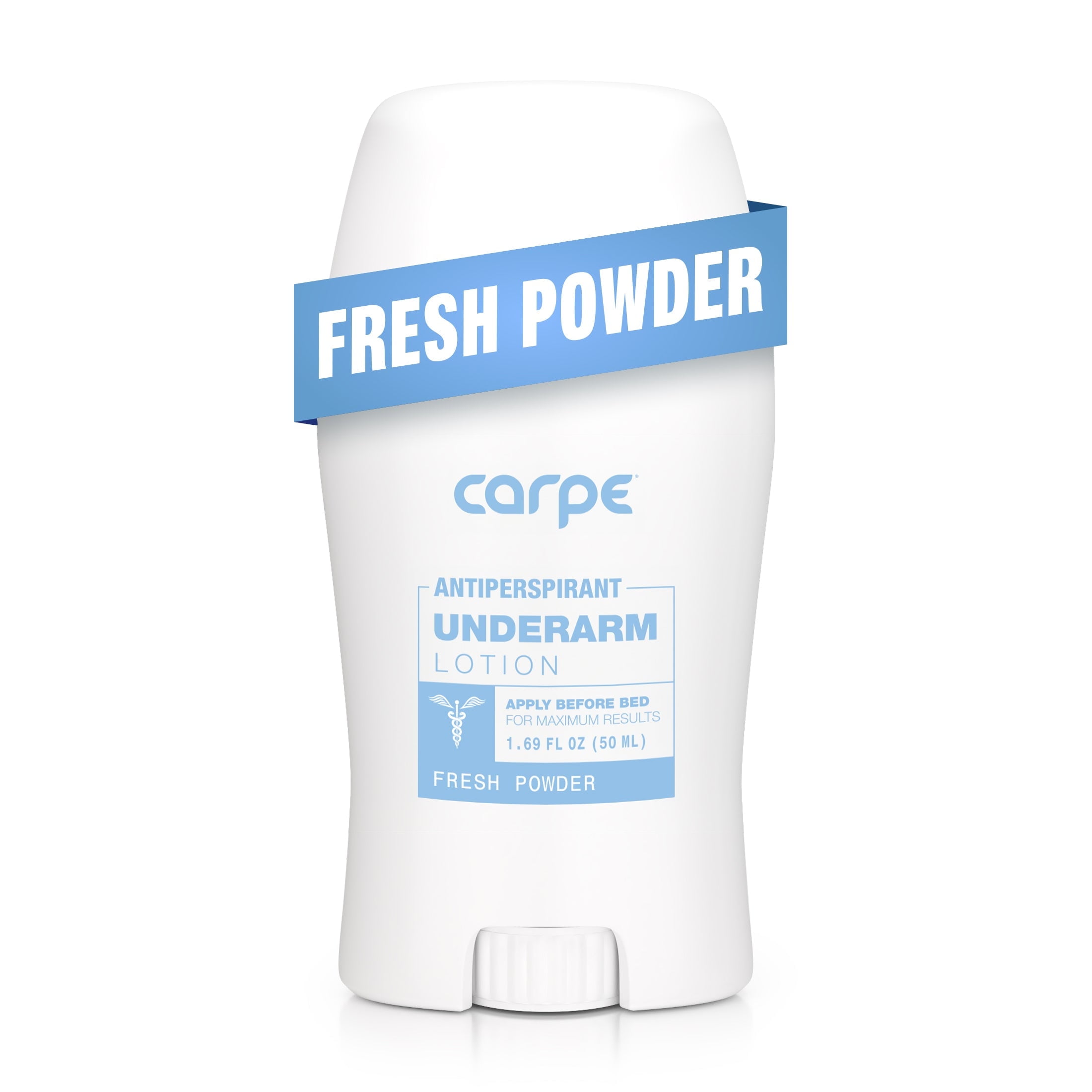 Carpe Underarm Antiperspirant Deodorant for Women or Men, Clinical Strength, Fresh Powder Scent