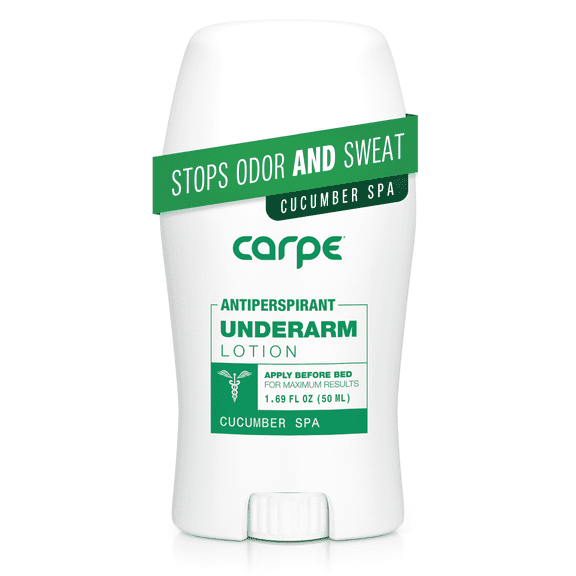Carpe Underarm Antiperspirant and Deodorant for Women and Men, Cucumber Spa, 1.69 fl oz