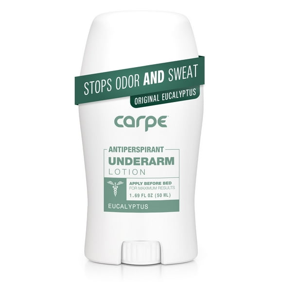 Carpe Underarm Antiperspirant and Deodorant for Women and Men, Original Eucalyptus, 1.69 fl oz