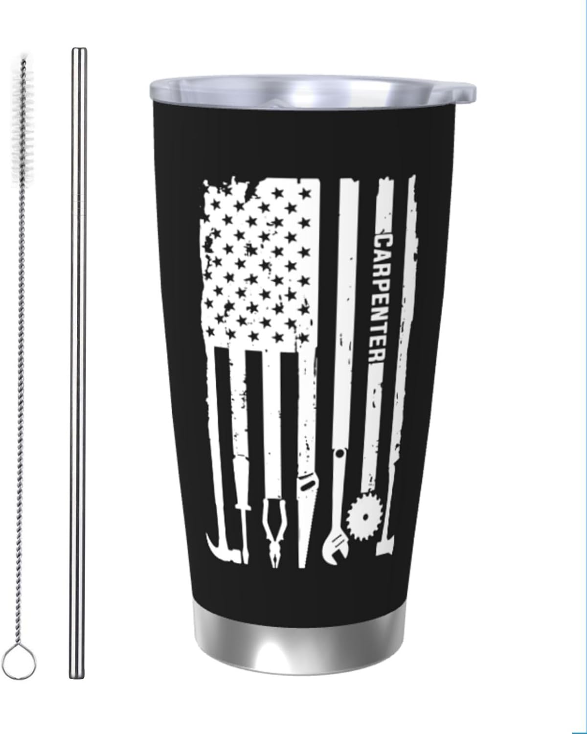 Carpenter American Flag Insulated Tumblers Stainless Steel Spill