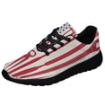 thumbnail image 1 of Carpenter American flag Happy Labor Day Shoes Sneakers Black Size 8, 1 of 7