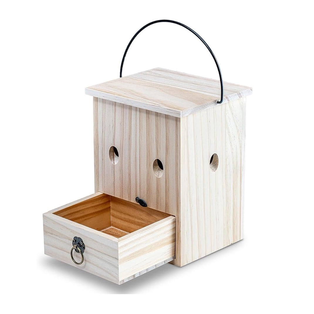 Carpenter Bee Traps for Outside 1 PACK– Durable, Weather-Resistant, Eco-Friendly Wooden Wasp Trap for Outdoor Use
