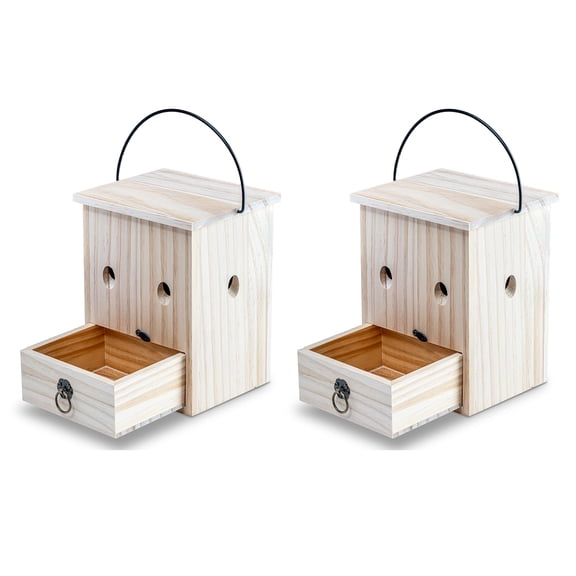 Carpenter Bee Traps for Outside 2PACK– Durable, Weather-Resistant, Eco-Friendly Wooden Wasp Trap for Outdoor Use