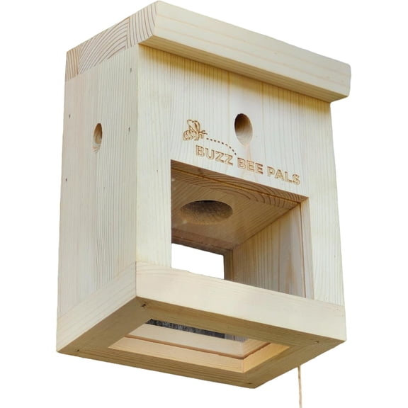 Carpenter Bee Traps for Outside - Carpenter Bee Patrol Trap B1 - Slanted Roof - Wood Bee Traps - Carpenter Bee Trap (1 Pack)