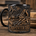 thumbnail image 1 of Carpenter Dad Mug 3D Effect Mug for Woodworking Dad, Father’s Day Carpenter Gift, 1 of 4