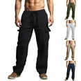 thumbnail image 1 of Carpenter Pants For Men, Casual Men's Fleece Lined Cargo Fit Men's Work Utility & Safety Pants Pantalones Lined Work Pants Men's Black Stretchy Work Pants Pantalones Para Xxl Black, 1 of 7
