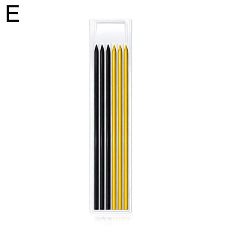Carpenter Pencil Set With 7 Refill Set Leads Built-in Sharpener Deep Hole Mechanical Marker Marking Pen Tool Marker Sets