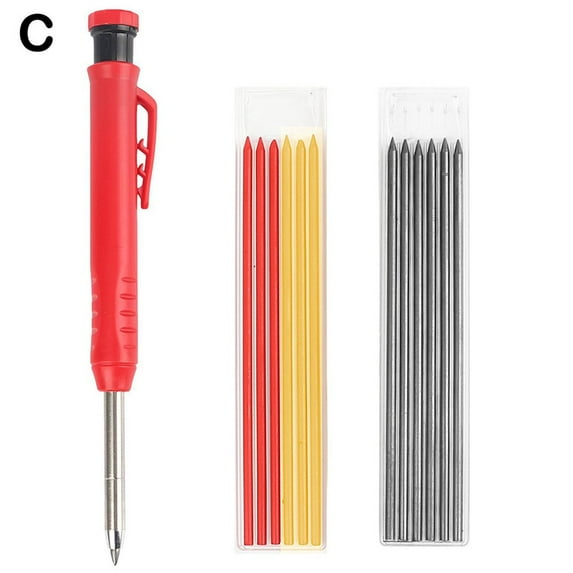 Carpenter Pencil Set Woodworking Deep Hole Mechanical Pencils Marker Tool (Package C)