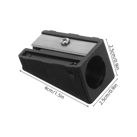 Carpenter Pencil Sharpener - Pocket Sharpening Tool for Wide Carpenter Pencils - Compact Pencil Pointer for Construction Marking - 1 Sharpener - Black