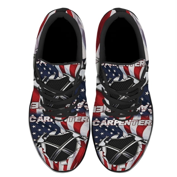 Carpenter Shoes Women's Fashion Sneakers Tennis Running Shoes for Men Women Black Size 5