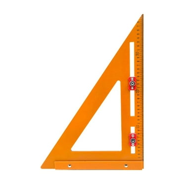 7 Inch Aluminum Rafter Square - Multi-Function Carpenter Layout Tool With Angle Measurement & Saw Guide
