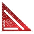 thumbnail image 1 of Carpenter Square, Aluminum Alloy Rafter Square, Sae & Metric Dual Scale Carpenter Measuring Layout Tool, 0-90° Protractor Cast Triangle Ruler Protractor for Woodworking Carpentry, 1 of 9