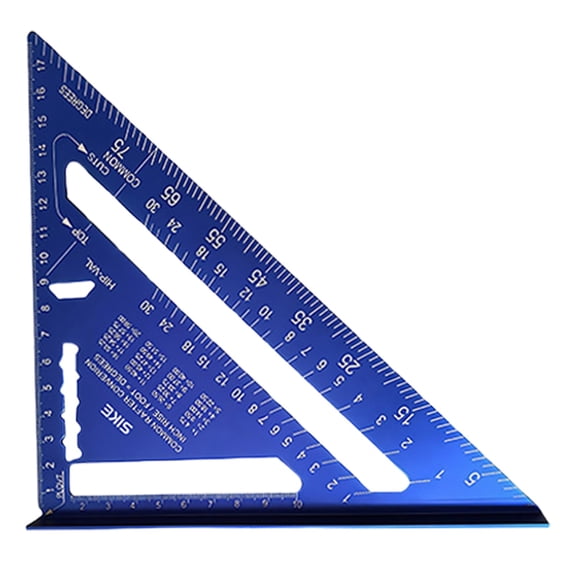 Carpenter Square, Aluminum Alloy Rafter Square, Sae & Metric Dual Scale Carpenter Measuring Layout Tool, 0-90° Protractor Cast Triangle Ruler Protractor for Woodworking Carpentry
