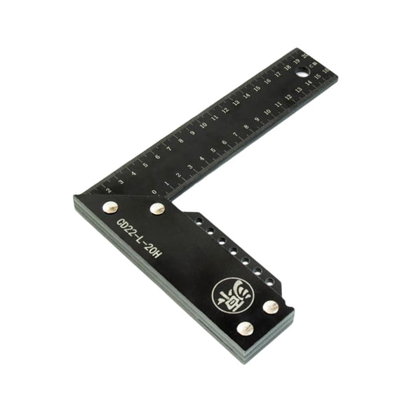 Carpenter Square Marking Tool Measuring Tool Professional L Shaped Square Ruler Black 200mm
