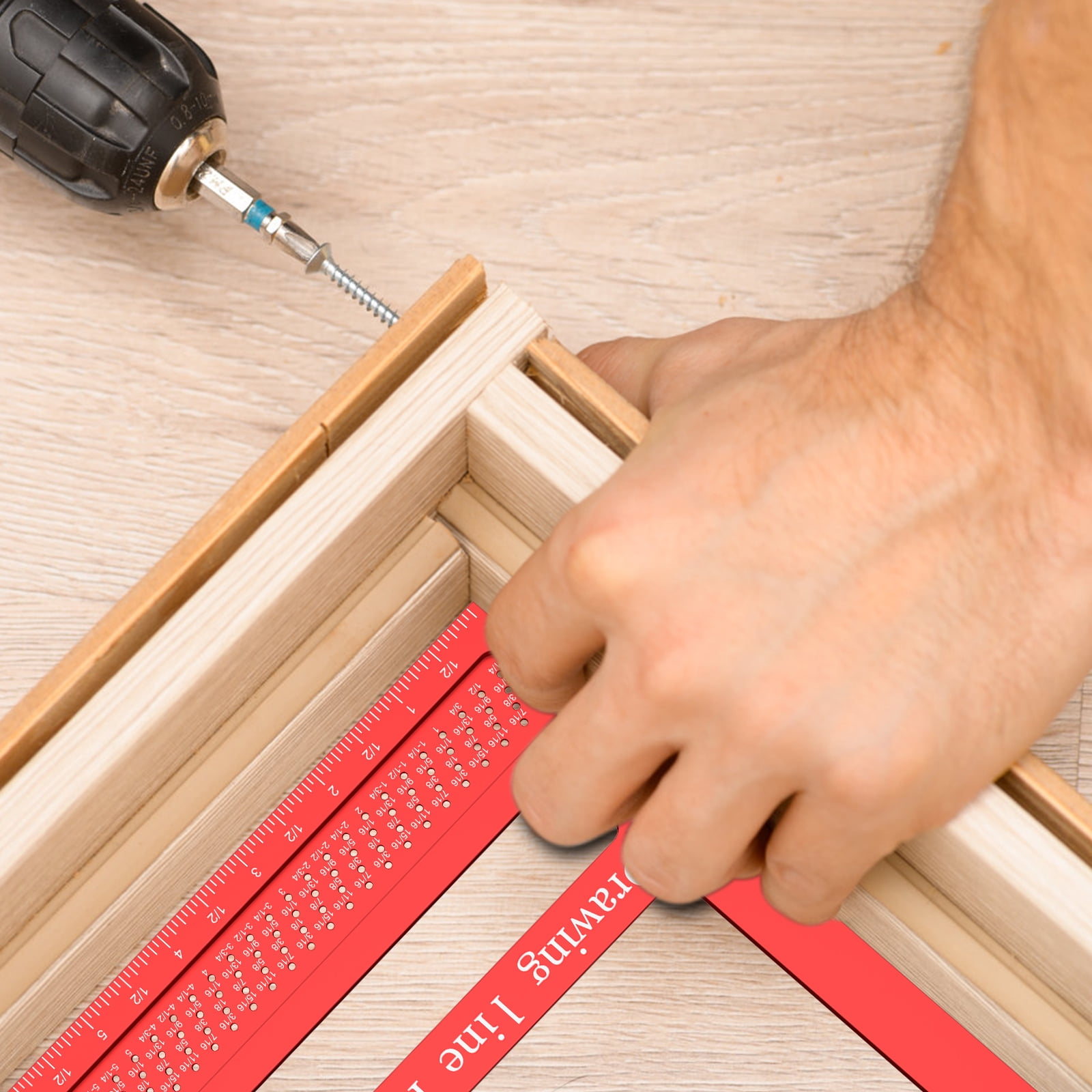 Carpenter Square Ruler Easy to Clean Square Protractor Portable Speed ...