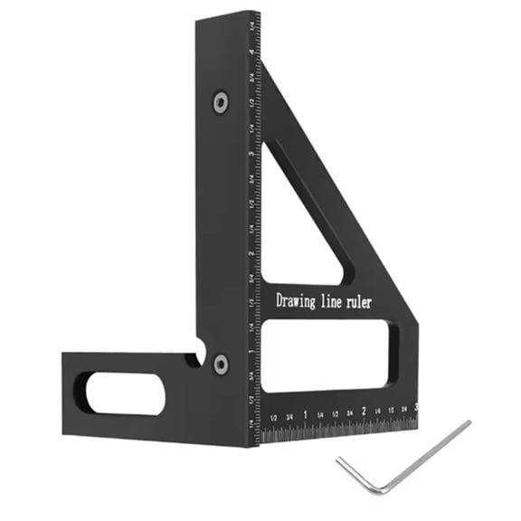 Carpenter Square Woodworking Square Protractor Miter Triangle Ruler 3D Multi Angle 45/90 Degree Layout Measuring Ruler