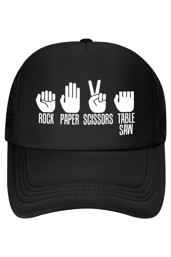 Carpenters Rock Paper Scissor Table Saw Fathers Day Baseball Cap