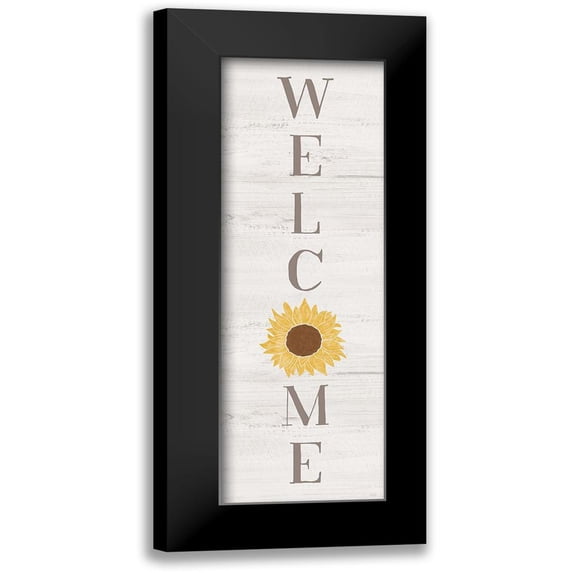 Carpentieri, Natalie 11x24 Black Modern Framed Museum Art Print Titled - Sunflower Welcome