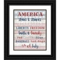 thumbnail image 1 of Carpentieri, Natalie 12x14 Black Ornate Wood Framed with Double Matting Museum Art Print Titled - America, 1 of 4