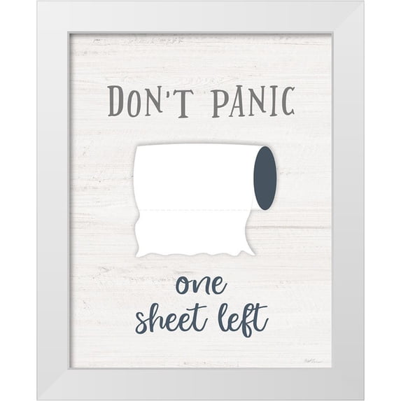 Carpentieri, Natalie 12x14 White Modern Wood Framed Museum Art Print Titled - Dont Panic