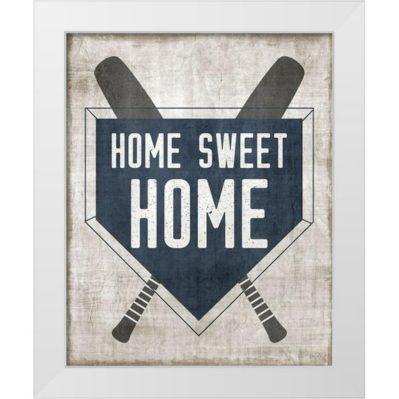 Carpentieri, Natalie 12x14 White Modern Wood Framed Museum Art Print Titled - Home Sweet Home Base