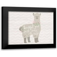 thumbnail image 1 of Carpentieri, Natalie 14x12 Black Modern Framed Museum Art Print Titled - Floral Llama, 1 of 5