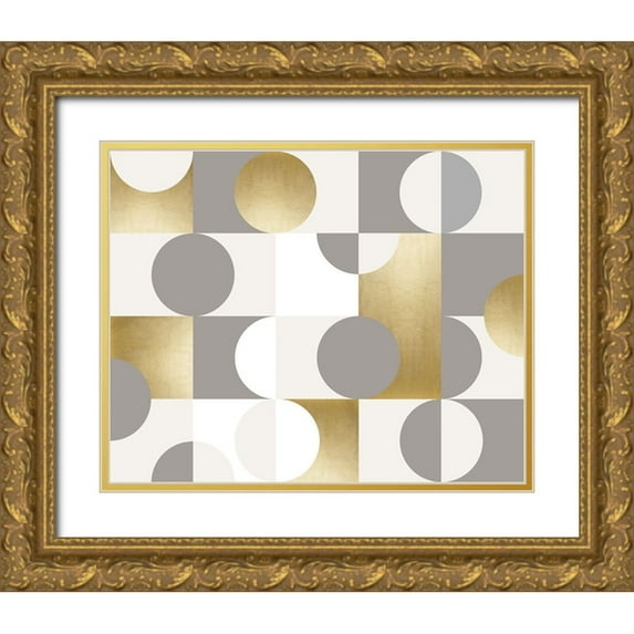 Carpentieri, Natalie 14x12 Gold Ornate Wood Framed with Double Matting Museum Art Print Titled - Modern Gold Reflections