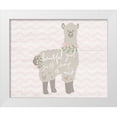 thumbnail image 1 of Carpentieri, Natalie 14x12 White Modern Wood Framed Museum Art Print Titled - Floral Llama, 1 of 4