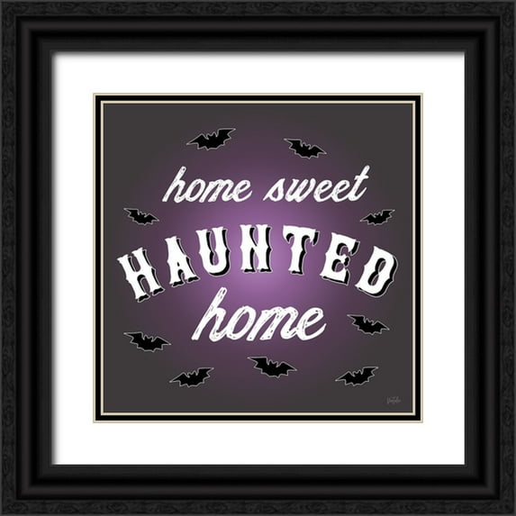 Carpentieri, Natalie 15x15 Black Ornate Wood Framed with Double Matting Museum Art Print Titled - Haunted Bats