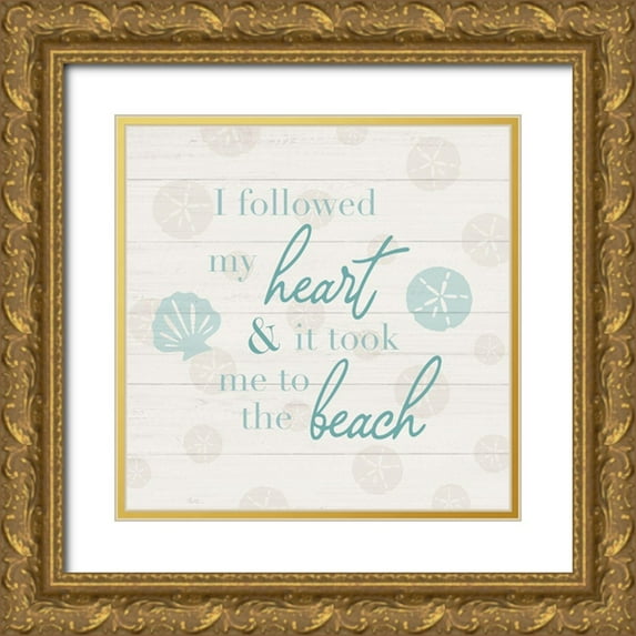 Carpentieri, Natalie 15x15 Gold Ornate Wood Framed with Double Matting Museum Art Print Titled - Followed My Heart